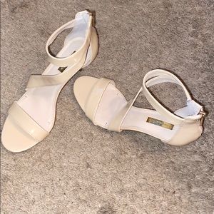 Cream colored heels and  2 3/4” heel height